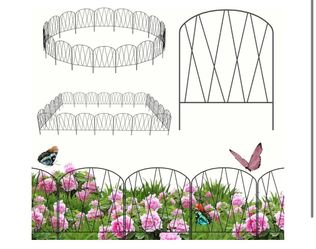 24 Packs Decorative Garden Fence 24.8ft (L) x 15.9in (H) Garden Fencing Panels Small Rustproof Animal Barrier Fence Border for Yard Patio Flower Beds