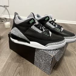 Jordan 3 Retro Green Glow Size 10