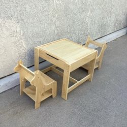 3 in 1 Kid Activity Table and 2 chairs with Large Storage for Older Kids Compatible with Lego Building Block