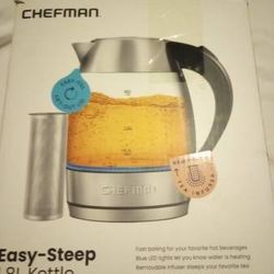 Chefman stainless steel easy-steep kettle
