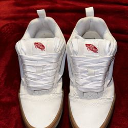 Off White Suede Knu School Vans