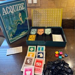 VINTAGE Acquire 1962 COMPLETE 3M Bookshelf Board Game Strategy Finance Business