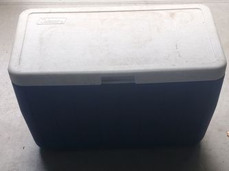 Coleman Hard Cooler Blue and White large