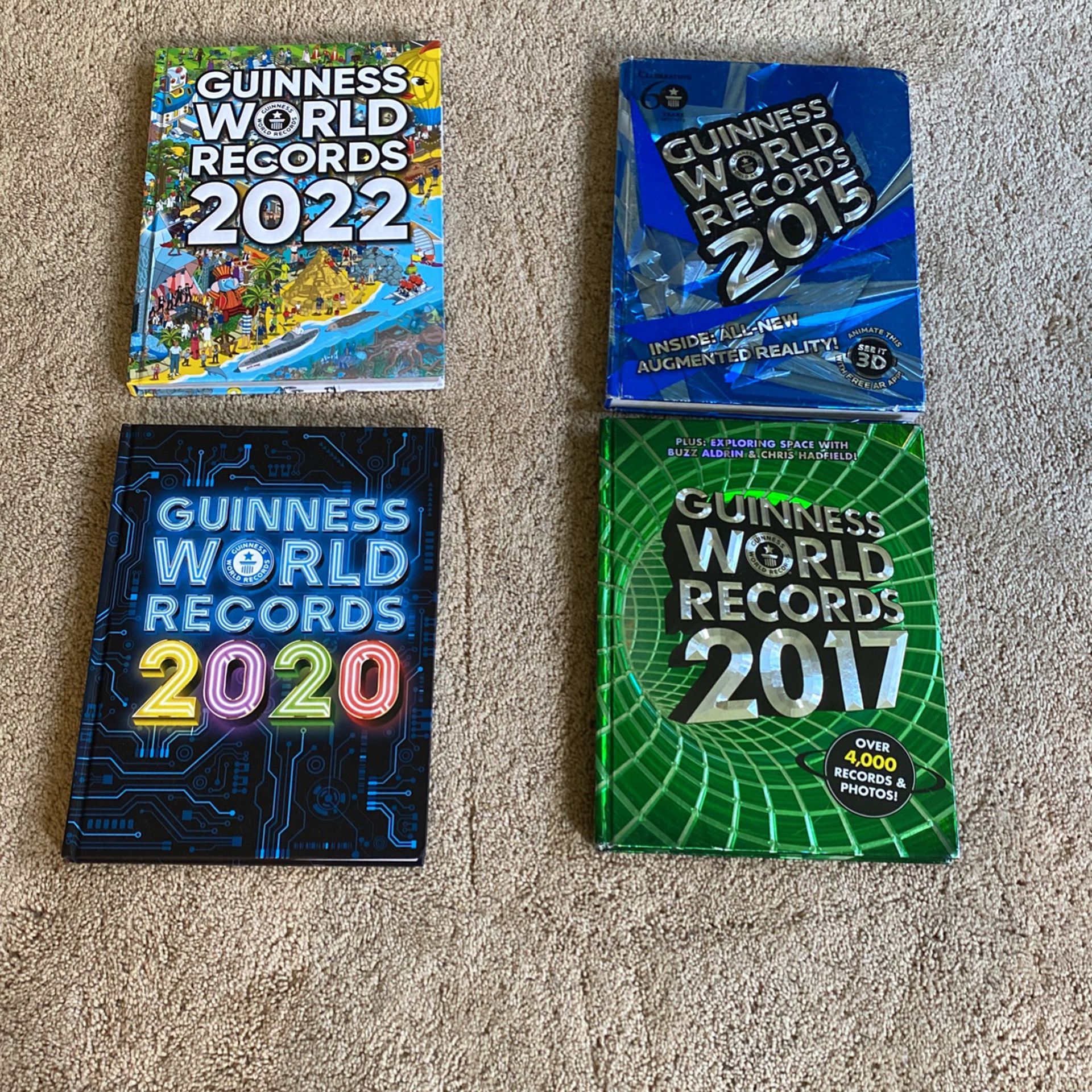 4 Guinness World Record Books Hardcover 