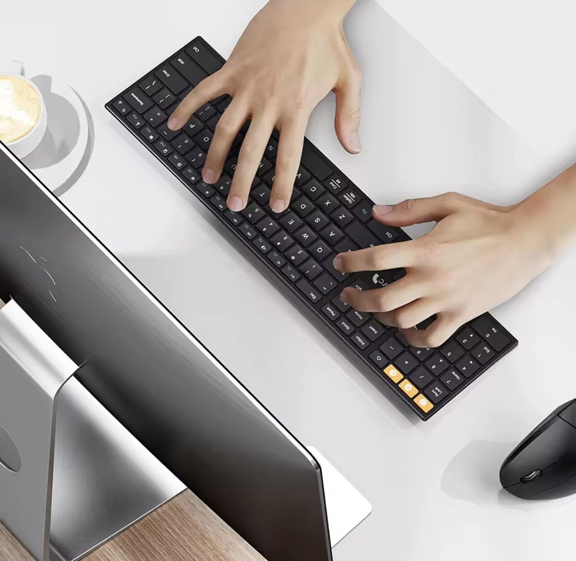 ProtoArc XK21 2.4G Wireless Left-Handed Keyboard Bluetooth Key board Ultra-Thin Rechargeable