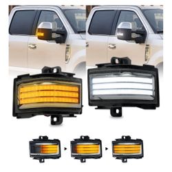 NJSBYL Led Side Mirror Marker Lamp for F0rd F150 F250 F350 F450 F-2022 2023 2024 2025 Super Duty Switchback White LED Driving Parking Light Am