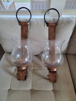 Large Wall Mount Candle Holders x 2