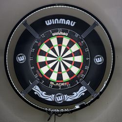 Professional Dartboard Set (Board, Lighting, Surround, Darts)