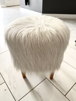 Fluffy ottoman
