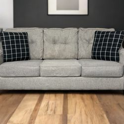 Ashley Furniture Brindon Gray Microfiber 3-Seat Couch
