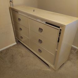 California King Bed Frame And Dresser (throwing Mattress Away)