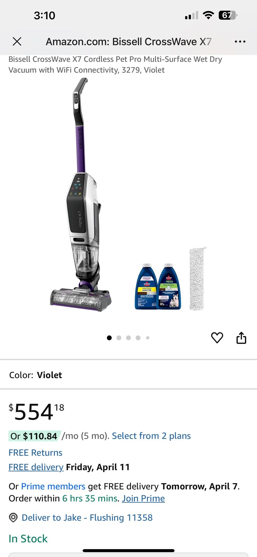 Bissell CrossWave X7 Cordless Pet Pro Multi Surface Wet Dry Vacuum with WiFi Connectivity,All Products : American Fashion Style Bags On Sale