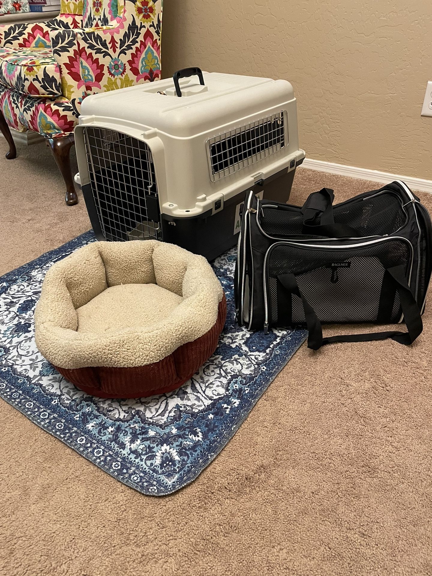 Puppy Medium Dog Crate 27” and Travel Carrier