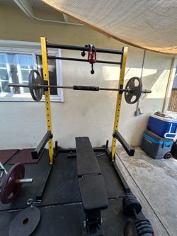 Squat bar & wieghts