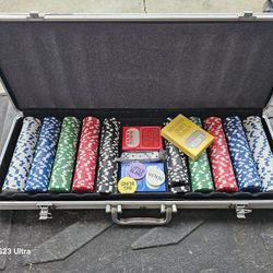 Poker Chips And Card Set