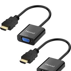 Moread HDMI To VGA With Audio . Two Pack 