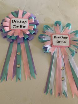 Daddy to be pin for baby shower / corsash para papas