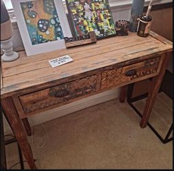 Hobby Lobby Wood Table with Drawers