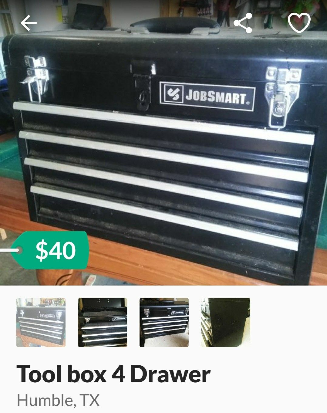 JobSmart Tool Box 4 Drawer