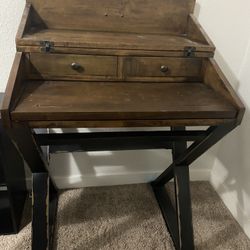 Single Wide Wooden Secretary Desk