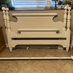 Queen Painted Wood Bed Frame