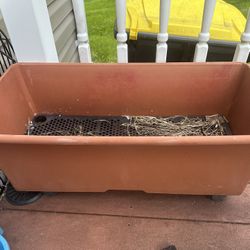 Planters $25 each /for raling planters/ one is on wheels $30/ lying in floor each $15