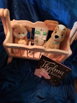 Freshly Painted Cradle And Misc Toys