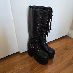 Platform Chunky Heel Boots