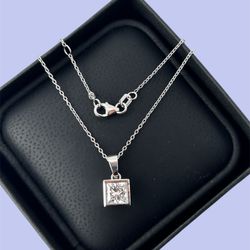 Princess Shape Diamond Pendant Perfect For Gift 🎁 