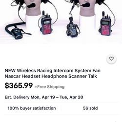 Race Buddy Scanner Auto Mic Dual Headset