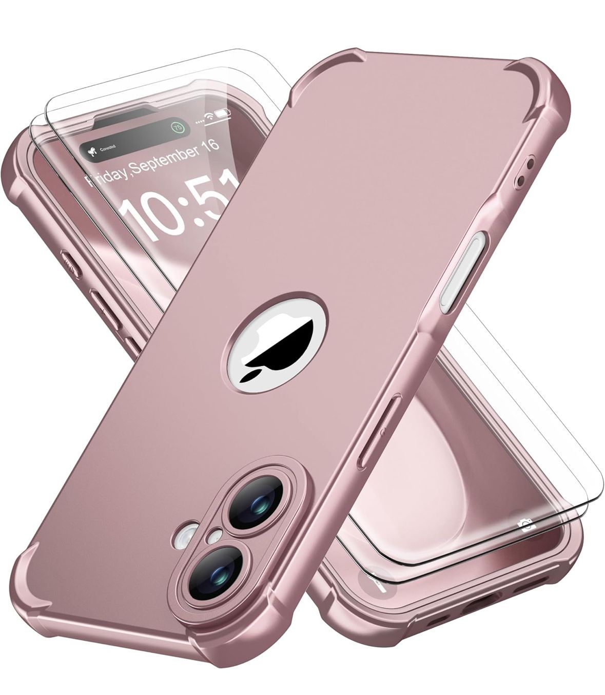 iPhone 16 Case, with 2 x Screen Protectors