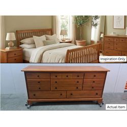 Vintage Queen Bedroom Set (Solid Wood) - 6-Piece Vaughan Furniture