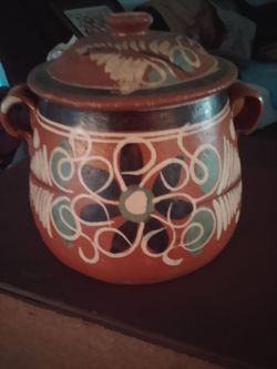Mexican Clay Pottery with lid