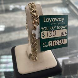 14k Women’s Heart Bracelet 