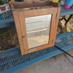 Wooden Wall-Mounted Medicine Cabinet
