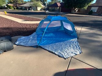 Pop Up Beach Tent Sun Shelter – Easy Set Up In 3S Instant, Tents For 4/5 Person Beach Umbrella Sun Shelter Shade, UV 50+ Protection, Wind Resistant, L