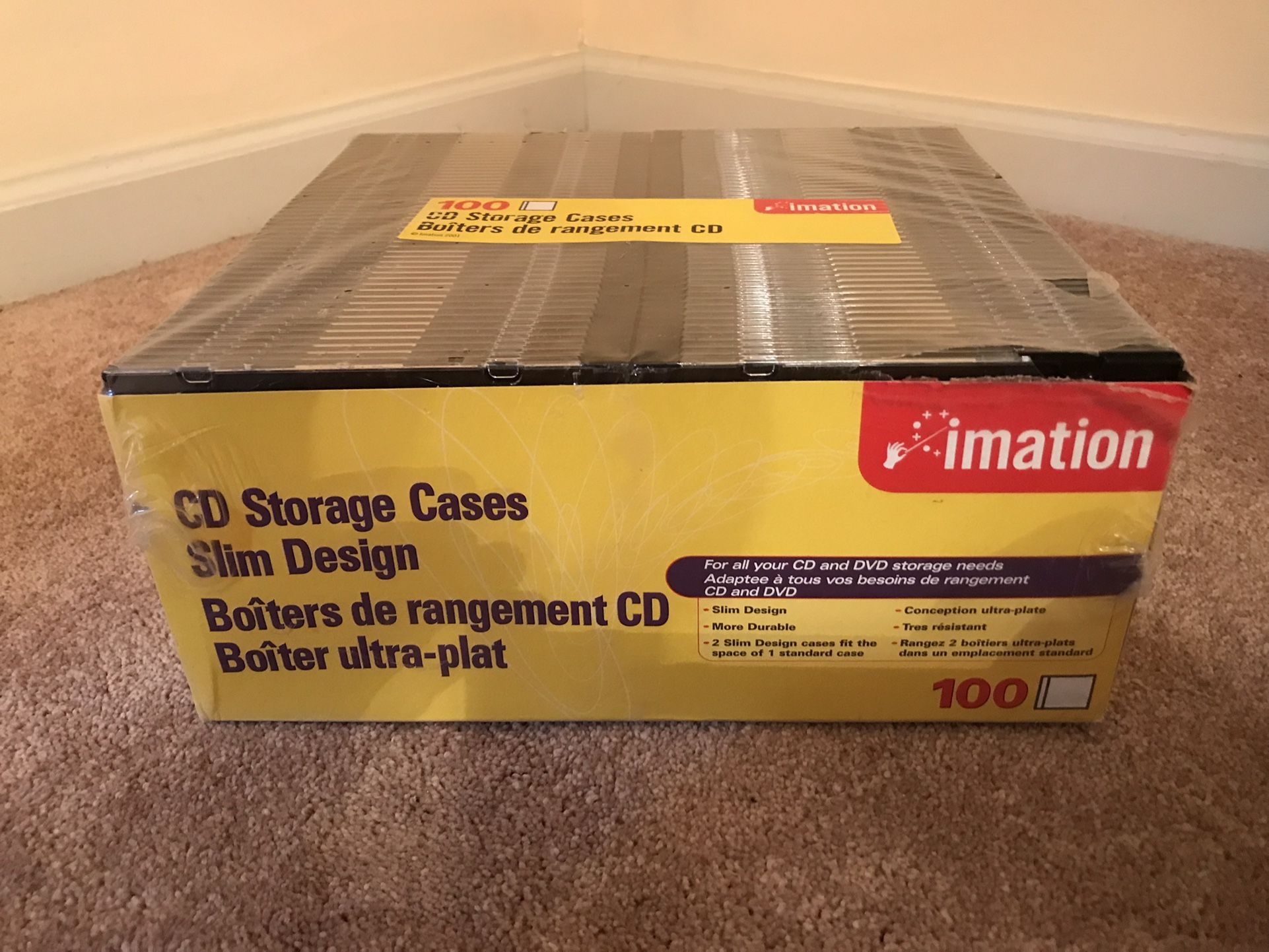 100 Slim Jewel Cases For CD, DVD, Etc.