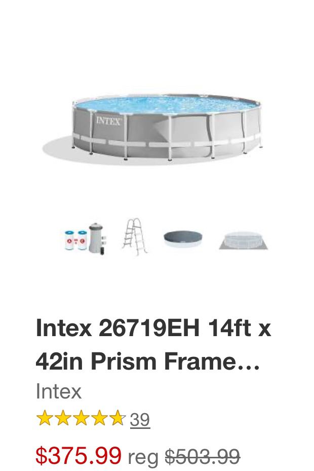 Intex 26719EH 14ft x 42in Prism Frame