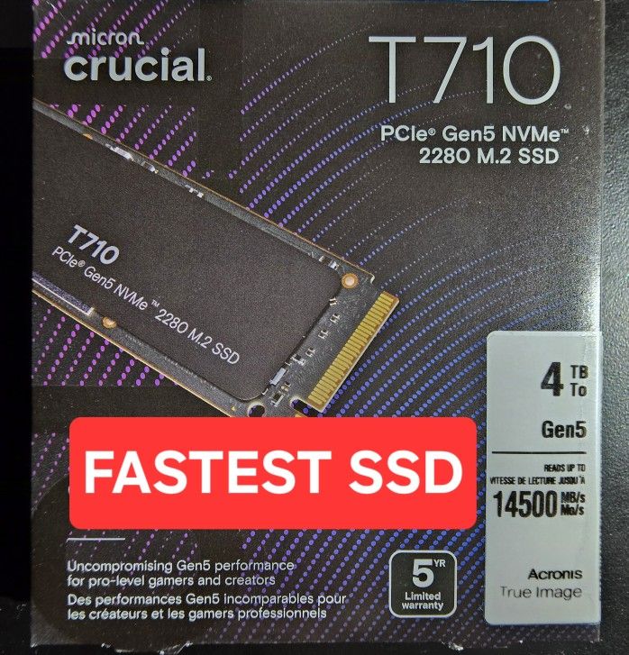 Crucial T710 4TB Gen5 NVMe SSD