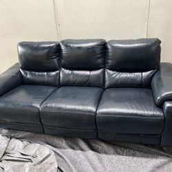 LEATHER ELECTRIC RECLINER COUCH SOFA