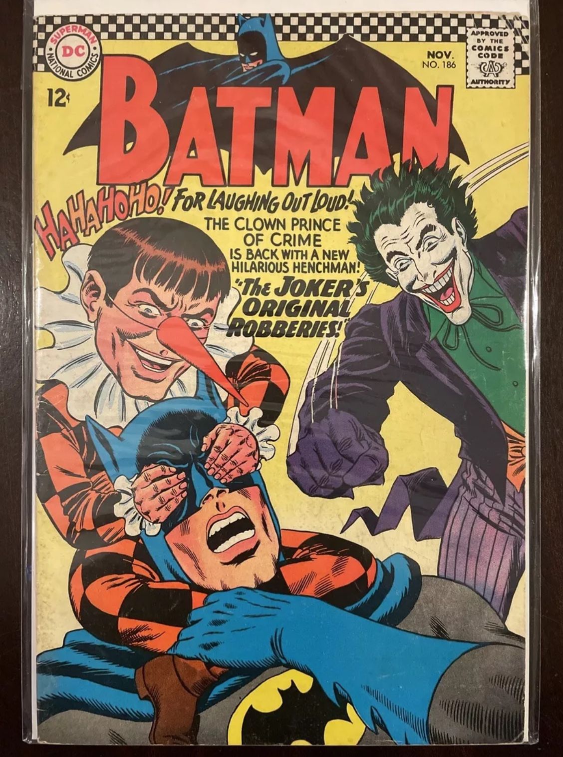 BATMAN #186 FN+ 1st Appearance of Gaggy Vintage Silver Age 1966 DC