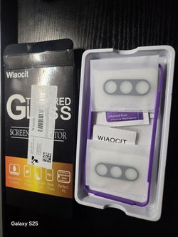 2Tempered Glass Screen Protector For Samsung Galagy S25 With 2 Pack Camera Lens Protector
