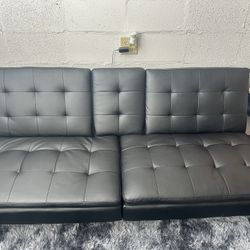 Foldable Futon With Outlet Ports Installed