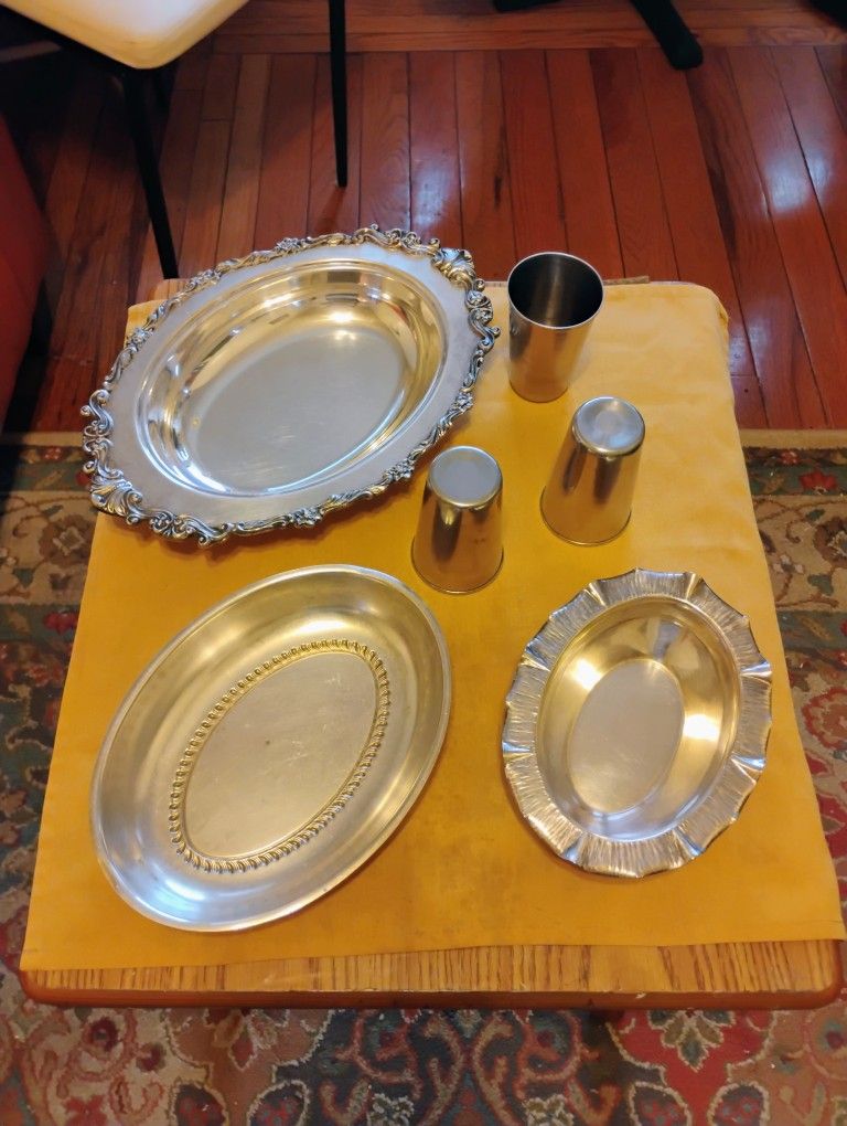 Silver, And ,Stainless Steel Mixs &Plate