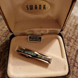 Swank Abalone Pearl Tie Clip