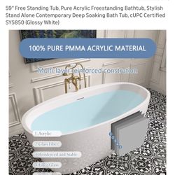 Freestanding Bathtub 59”