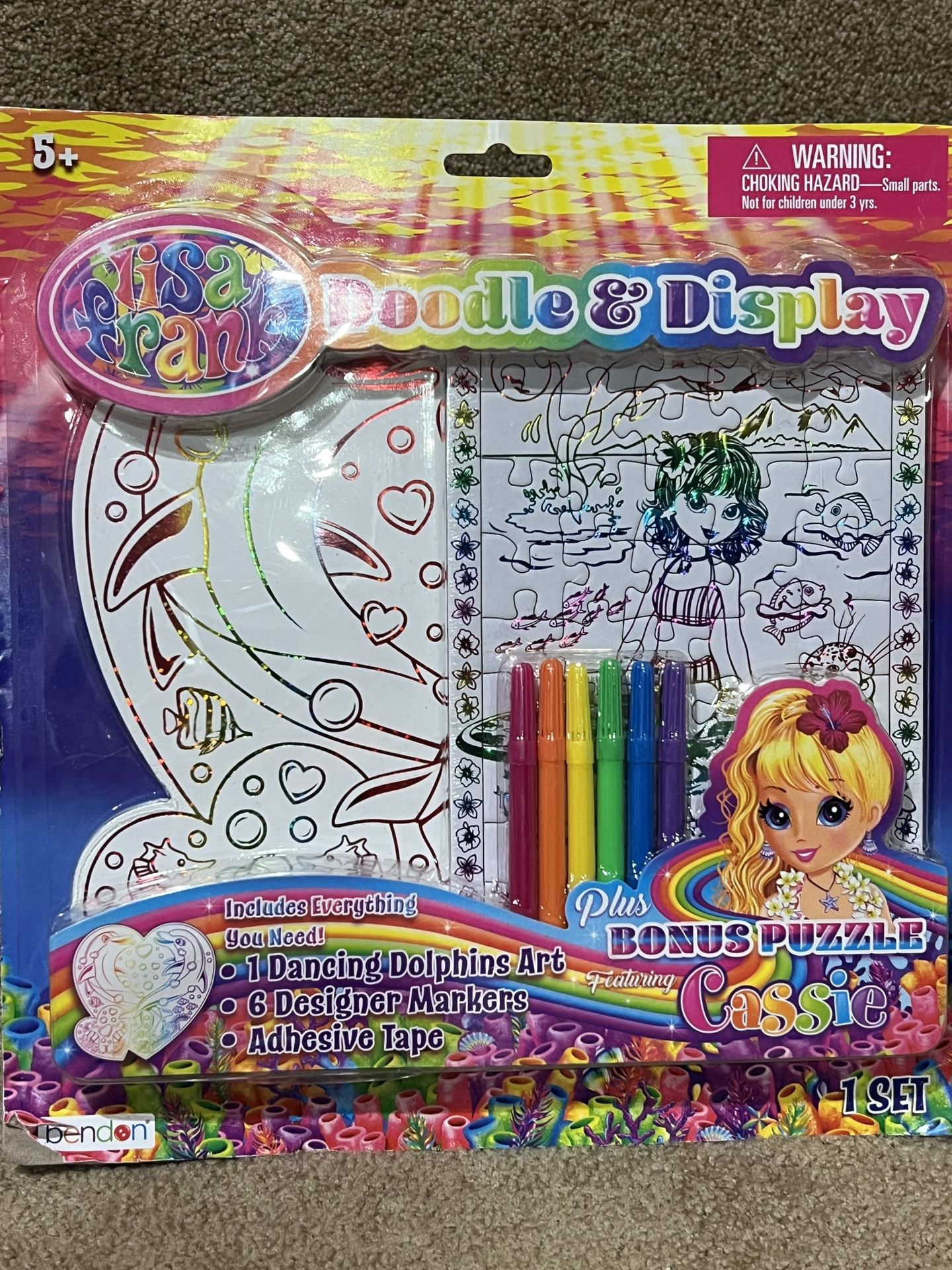 Lisa Frank Art Set Doodle Display Kit New
