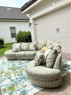 Modern Sage Sectional Sofa