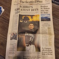 Seattle Times Ichiro Newspaper 