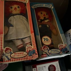 vintage raggie ann  and Andy dolls 